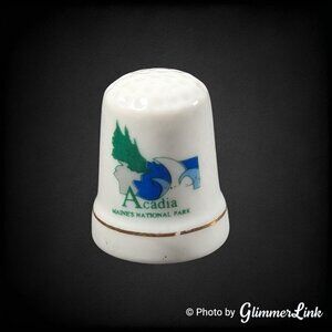 Acadia National Park Maine Souvenir Porcelain Collectible Thimble